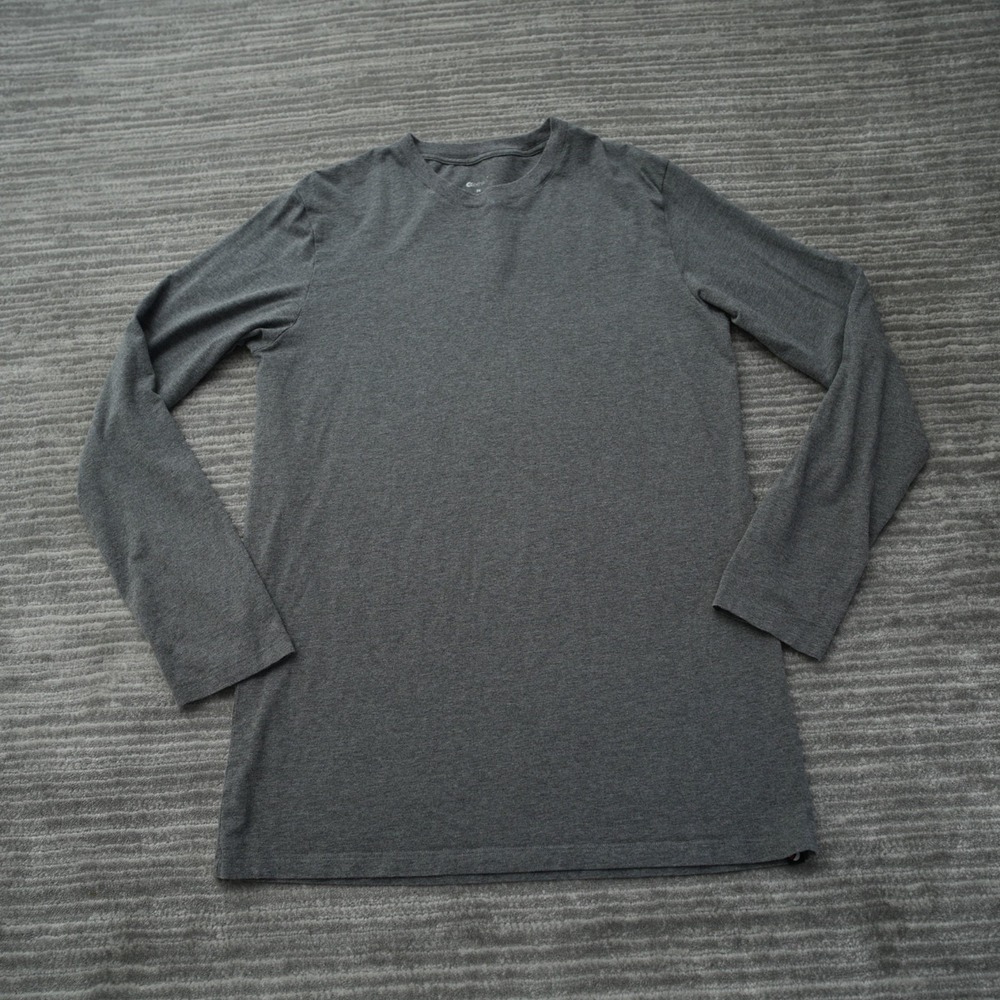 Ethika T Shirt Men Gray Long‎ Sleeve Slim Cotton Modal Span Crew Tee Medium